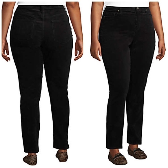 Lands’ End Mid Rise Straight Leg Corduroy Pants 14 - Picture 1 of 8